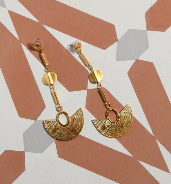 Colombian Gold Stud Earrings