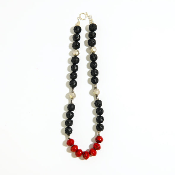 Black + Red + Silver Lucite One of a Kind