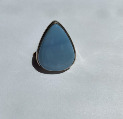 Blue Opal Silver Ring