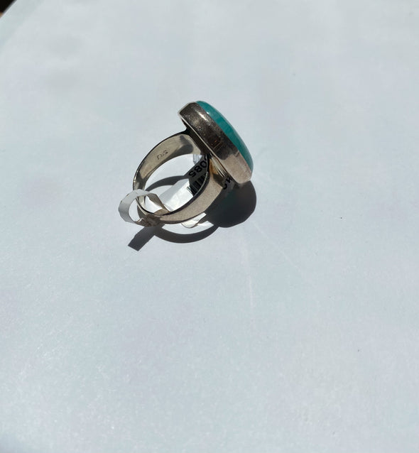 Amazonite Silver Ring