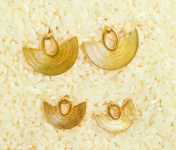 Colombian Gold Stud Earrings