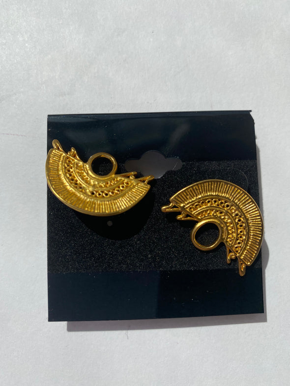 Colombian Gold Clip on Earrings