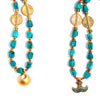 Two of a Kind Chrysocolla with Brass Pendant