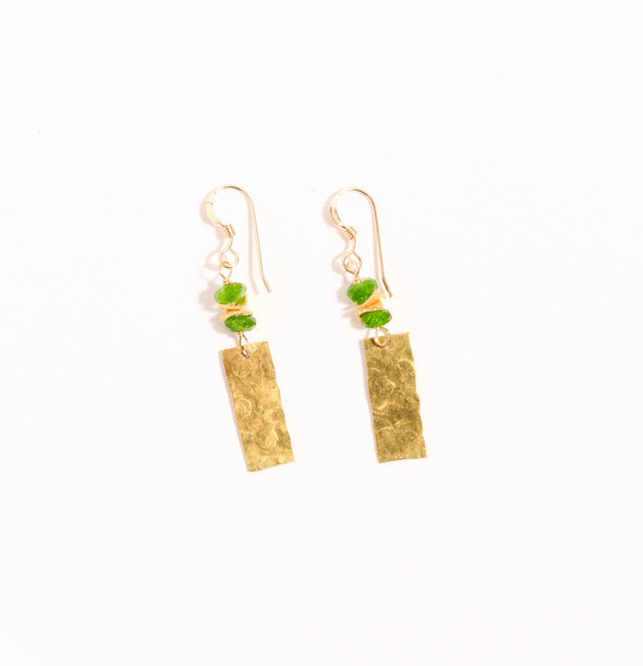 Green Cutout Earrings - SASKIA